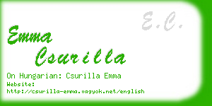 emma csurilla business card